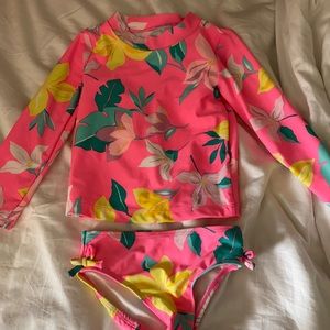 2T pink floral Carter’s swim
